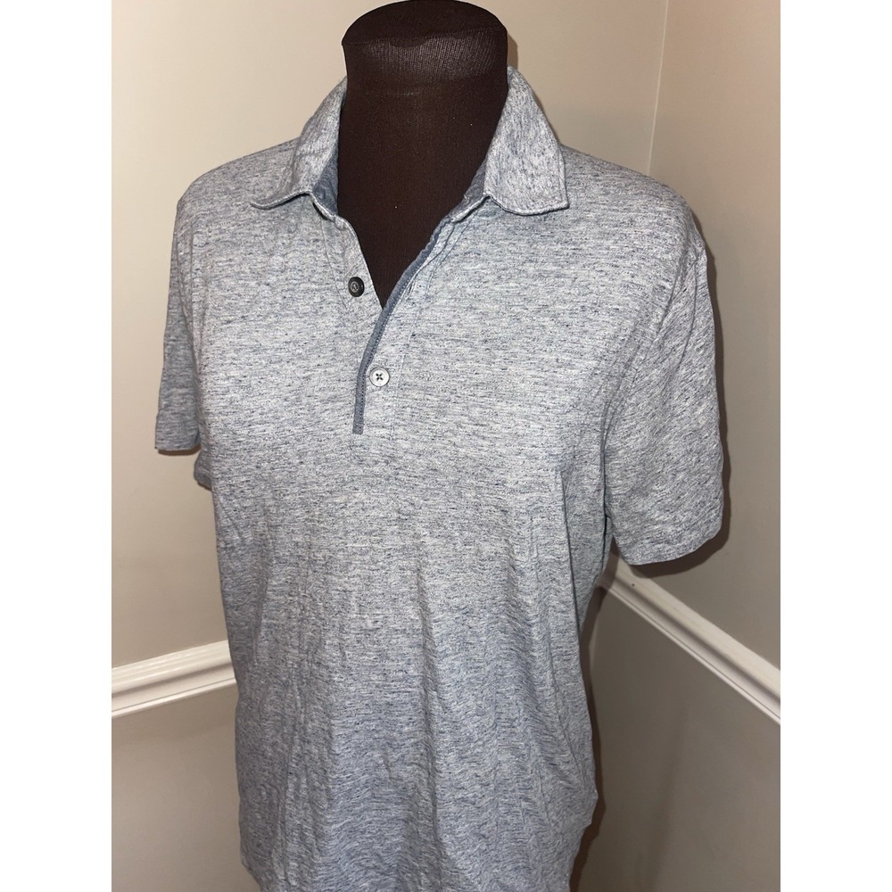 Banana Republic Heather Blue Polo Shirt‎ Mens Medium Preppy